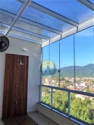 Impecável cobertura à venda em Ubatuba-SP, Parque Vivamar: 3 quartos, 3 suítes, 2 salas, 4 banheiros, 4 vagas, 175m².
