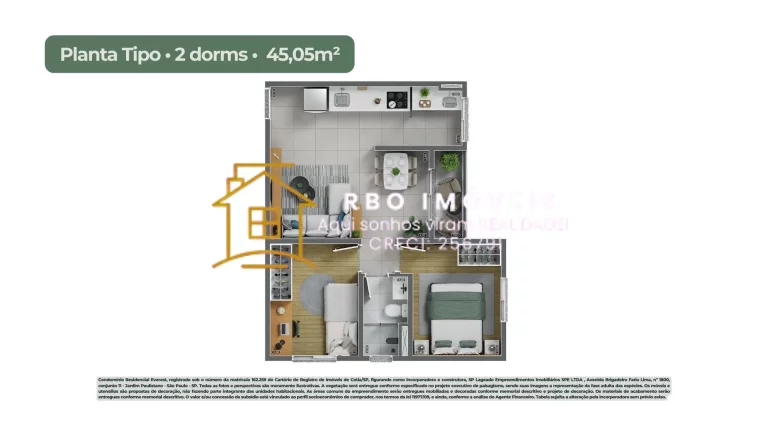 Imagem Residencial Rafael Cotia (Roselândia) – Apartamentos à Venda no Lageado | RBO Imóveis