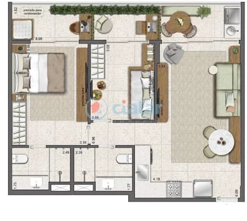 Imagem Studio à venda 1 Quarto 28.59M Gávea Rio de Janeiro - RJ | Parque Sustentável da Gávea - Residencial - Fase 1