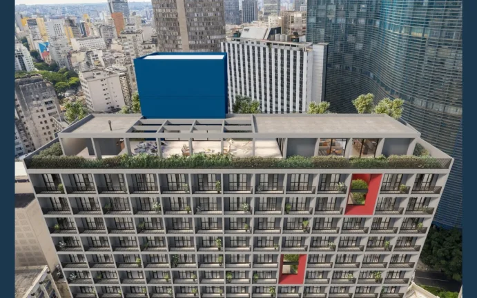 Imagem Studio em frente ao edifício Copan - 25,59M², Academia, SPA, Lavanderia.