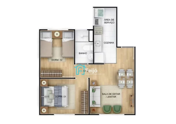 Imagem Apartamento 2 dormitórios em Ipanema