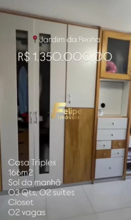Imagem BELÍSSIMA CASA TRIPLEX DE 03 QUARTOS, SENDO 01 SUÍTE, SOL DA MANHÃ, À VENDA EM JARDIM DA PENHA, VITÓRIA/ES!