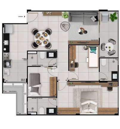 Imagem Apartamento em condomínio fechado, 3 dormitórios à venda por R$ 517.650,00 - Edifício MAISON SUL - Cristo Rei - Teresina/PI