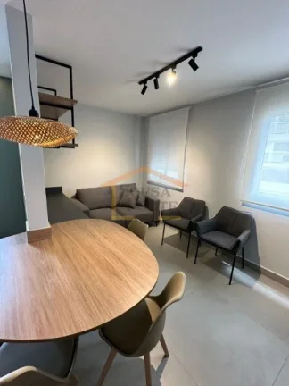 Imagem Apartamento, 39m², 1 dormitório, banheiro, sala 2 ambientes, totalmente mobiliado, armários plane...