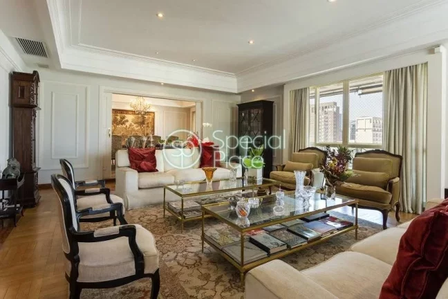 Imagem Apartamento alto padrão no Jardim Europa andar alto de 465m² com 04 dormitórios, 04 suítes e 05 ...