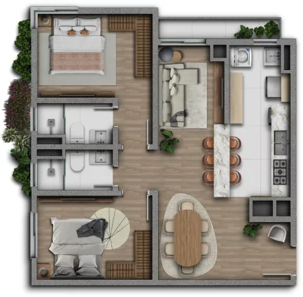 Imagem Apartamento com 2 Quartos à Venda, 66 m² em Centro - Gramado