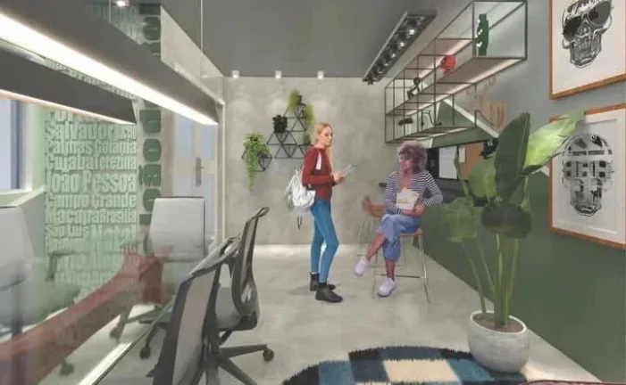 Imagem Studio à venda, no Collegiate One São João Del Rei, em São João Del Rei, Centro, com 1 quarto, 15m2