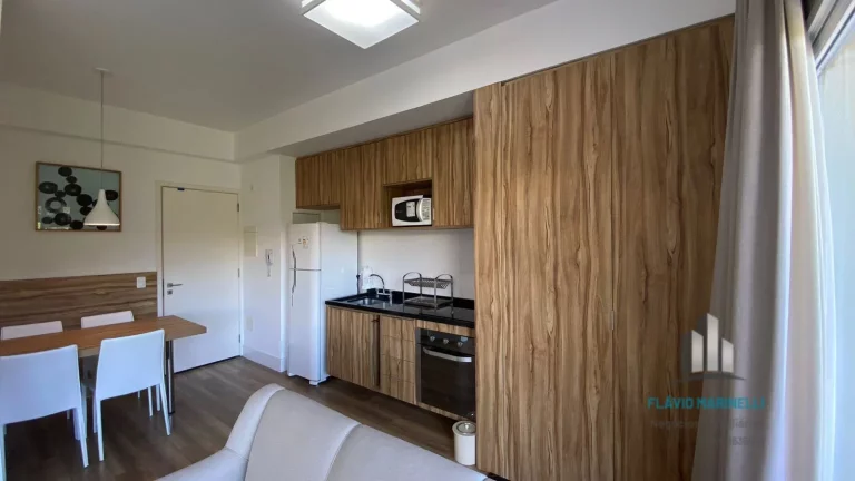 Imagem Trix Tamboré Lindo Studio MOBILIADO de 50 metros com 1 Vaga de Garagem