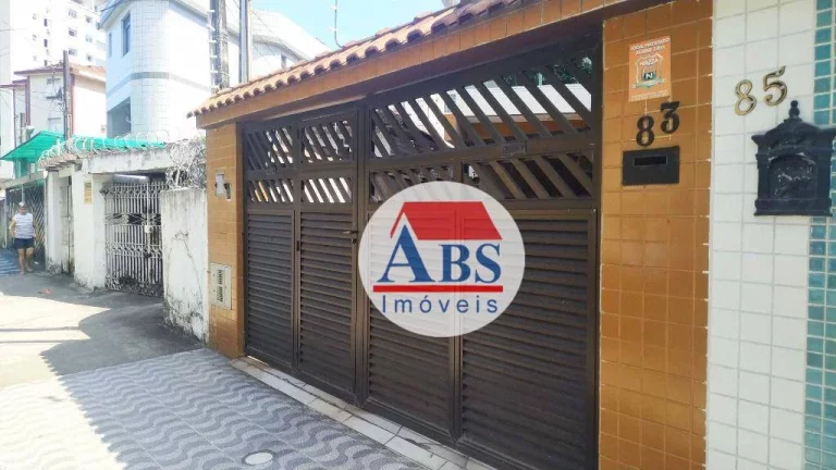 Imagem Casa Sobreposta Térrea com 3 dormitórios à venda, 140 m² por R$ 730.000 - Marapé - Santos/SP