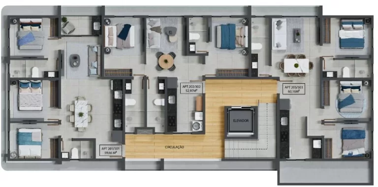 Foto do imóvel: Apartamento à venda, 65 m² por R$ 686.229, 61 - Bessa - João Pessoa/PB em Não informado