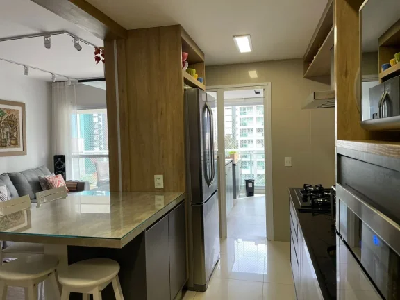 Imagem Apartamento 106 M², 3Q, 1 Suite, 2 banh, lavabo, toda marcenaria, churrasqueira gourmet fechada com ar split, semimobiliado, depósito, área de lazer.