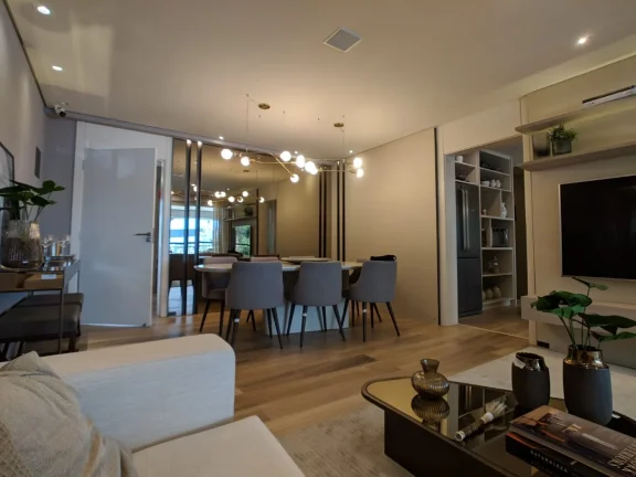 Imagem Apartamento 147,50M², 3Q, 3 Suítes, 4 Banheiros, 2 Vagas, Lavabo, Academia, Piscina Adulto e Infantil, Salão de Festas e Jogos, Deck Molhado.