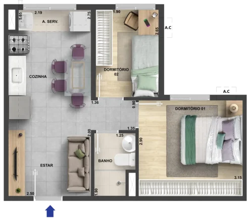 Imagem APARTAMENTO RESIDENCIAL em Rio de Janeiro - RJ, Taquara