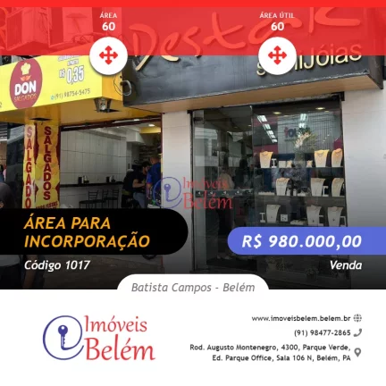 Imóveis Belém vende lojas na Batista Campos
