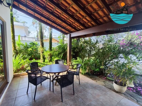 Imagem Casa para Alugar em Juquehy, 400 metros da praia, piscina, churrasqueira, 6 dormitórios, Max 15 pessoas | Juquehy Imobiliária
