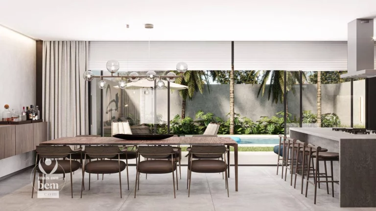 Imagem Casa nova com 267m², quintal gourmet, 4 quartos (2 suítes) à venda por R$ 3.068.000 - Santo Inácio - Curitiba/PR