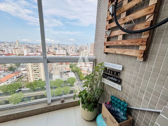 Imagem Apartamento Cobertura Duplex com 3 dormitórios e 2 vagas demarcadas - Marapé / Santos