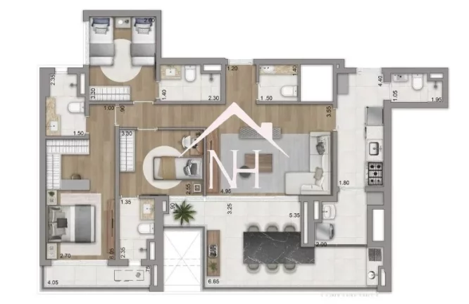 Imagem Apartamento de 123m ao lado do metrô Brooklin c/ 2 suítes,terraço gourmet,brinquedoteca,piscinas,salão de festas,fitness,Beach Tennis,pet place,saunas