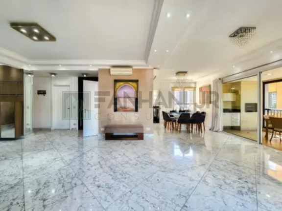 Imagem Apartamento mobiliado na Vila Nova Conceição: 3 quartos, 3 suítes, 3 salas, 5 banheiros, 4 vagas, 182m² - São Paulo-SP