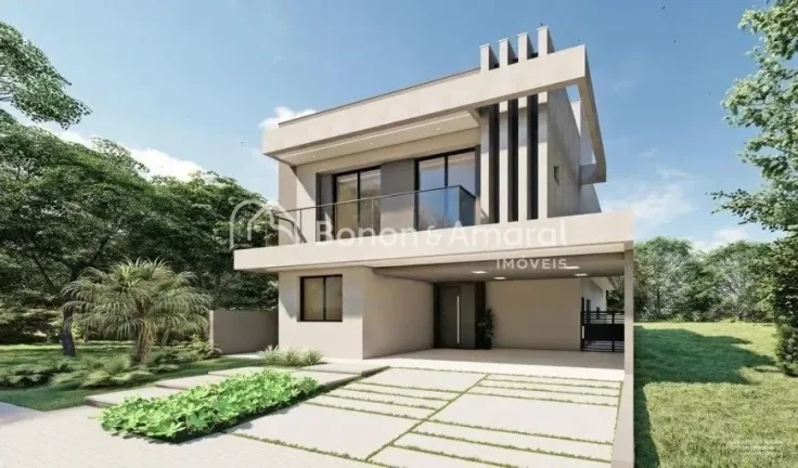Imagem Excelente casa em construção à venda no Condomínio Arborais, em Campinas/SP. Com um projeto mode...