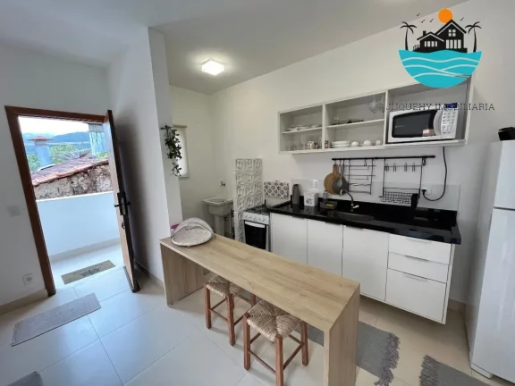 Imagem Apartamento para locação em Juquehy, 30 metros da praia e com 1 dormitório, acomodação p/ 1 casal e 2 filhos, bem localizado | Juquehy Imobiliária
