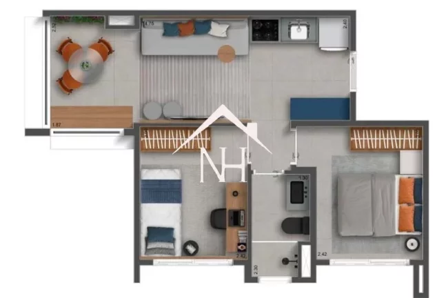 Imagem studio de 40m na vila mariana c/ 2 dormitórios,varanda,churrasqueira,cinema,piscina,salão de jogos,bicicletário,coworking,pet place,lavanderia,fitness