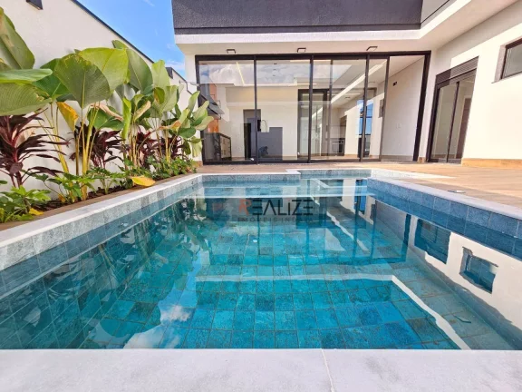 Imagem Casa moderna com 3 suítes à venda, 191 m² por R$ 1.590.000 - Condomínio Fechado - Indaiatuba/SP