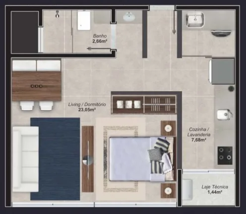 Imagem Apartamento loft a venda - São Francisco Camboriú