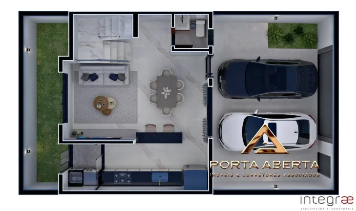 Imagem Casas Duplex 3 Quartos, sendo 1 suite - Belvedere - COD 1383