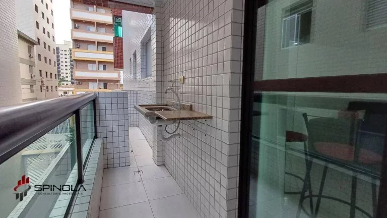 Imagem Apartamento com 1 dormitório à venda, 50 m² por R$ 310.000,00 - Vila Guilhermina - Praia Grande/SP