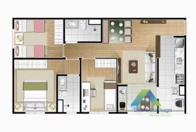 Imagem Apartamento com 3 dormitórios à venda, 67 m² por R$ 437.000,00 - Centro - Diadema/SP