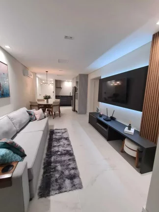 Imagem Apartamento Frente Mar Vista Lateral com 2 dormitórios sendo 1 suíte no Centro de Itapema