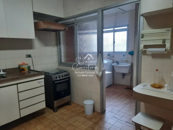 Imagem Apartamento com vista para o mar e lazer, 3 quartos com suíte e 2 vagas na Pitangueiras, Guarujá-SP - 165m² de área.