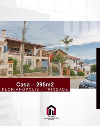 Casa a venda em Florianópolis SC Bairro Trindade com 4 quartos, sendo 2 suítes ,295m²