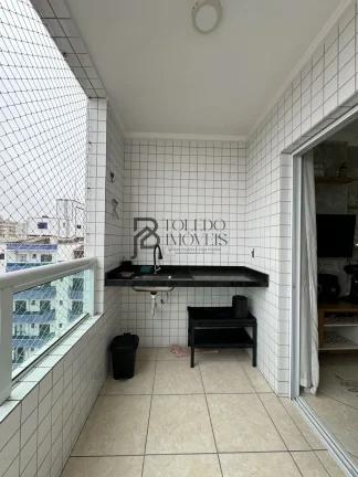 Imagem Apartamento Porteira Fechada com 1 Dormitório no bairro Vila Assunção - Praia Grande