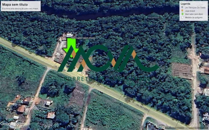 Imagem Terreno está situado em frente ao asfalto - Avenida Sai Mirim ( RUA 370)