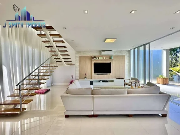 Imagem Casa 3 suítes, moderna e integrada. Escritório, lareira, piscina e gourmet!