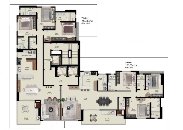 Imagem Apartamento 3 Quartos para Venda em Itapema, meia praia, 3 dormitórios, 3 suítes, 4 banheiros, 2 vagas