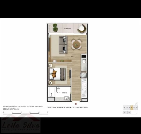 Imagem Apartamento 1 dormitório para Venda em Teresina, Cabral, 1 dormitório, 1 banheiro, 1 vaga