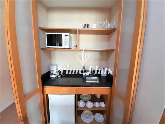 Imagem Flat disponível para locação no Transamérica Executive Faria Lima, com 28m², 1 dormitório e 1 vaga de garagem