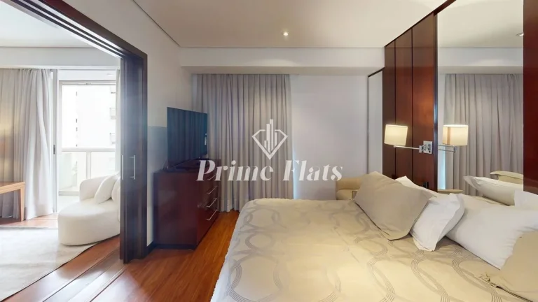 Imagem Flat disponível para venda no Etoile Hotels George V Itaim Bibi, com 60m², 1 dormitório e 1 vaga de garagem