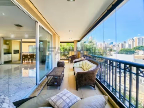 Imagem Apartamento mobiliado na Vila Nova Conceição: 3 quartos, 3 suítes, 3 salas, 5 banheiros, 4 vagas, 182m² - São Paulo-SP