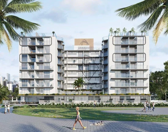 Imagem Apartamentos térreo com área privativa a beira mar da praia de Intermares - AP2255