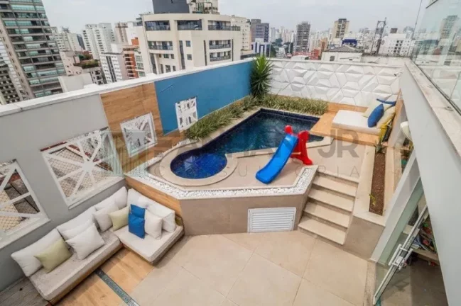 Imagem Cobertura com piscina à venda em Moema, São Paulo-SP: 4 quartos, 4 suítes, 4 salas, 6 banheiros, 3 vagas, 320m². Venha conferir!