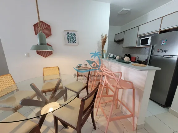 Imagem Apartamento mobiliado com 2 dormitórios e varanda gourmet a venda a 400 metros da orla de Itaguá em Ubatuba.