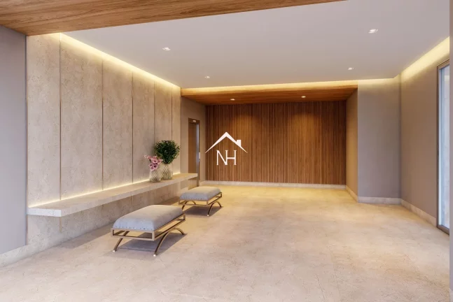 Imagem Apartamento de 114m com 3 suítes, varanda gourmet com churrasqueira com 2 vagas de garagem, Espaço gourmet, Brinquedoteca, Playground, Salão de jogos.