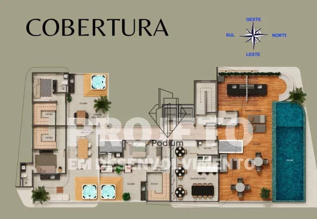 Imagem Cobertura Duplex com jacuzzi privativa no bairro do Aeroclube / Bessa - CO0298
