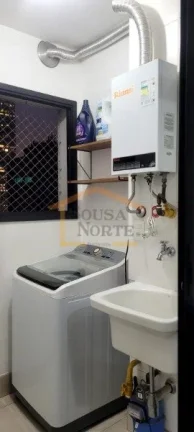 Imagem Apartamento com 57 m², mobiliado, composto por 2 dormitórios, sendo 1 suíte, 2 banheiros, sala co...