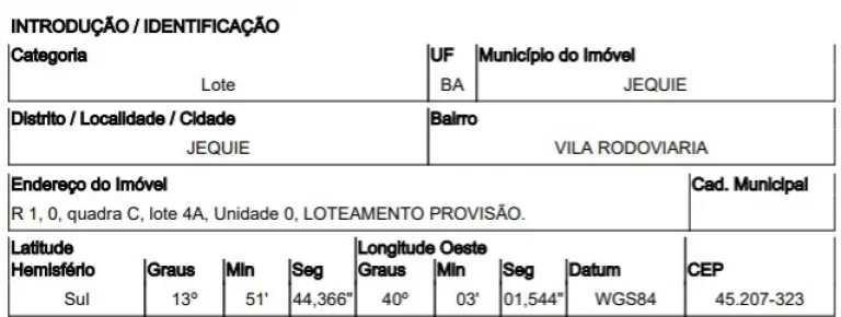 Imagem Oportunidade Única em JEQUIE - BA | Tipo: Terreno | Negociação: Venda Online | Situação: Imóvel
