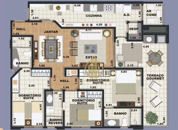 Imagem Apartamento 4 dormitórios sendo 2 suítes no Condomínio Viena à venda, Jardim Paulista, Ribeirão Preto.